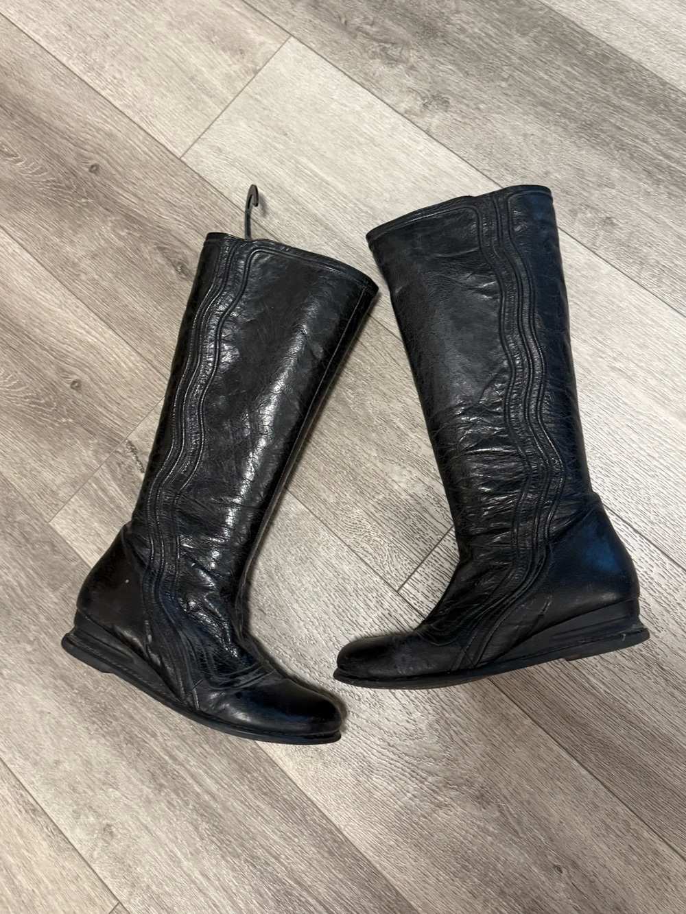 MIZ MOOZ Genuine Leather Boots Billie black size 10 wedge